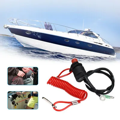 $18.70 • Buy Stop Switch Safety Tether Lanyard For Yamaha DL/Outboard Cut Off Boat Motor Kill