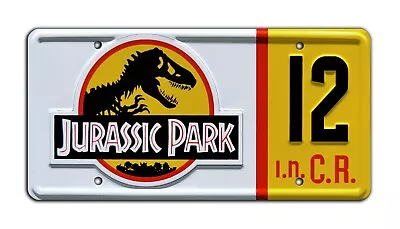 Jurassic Park | Jeep Wrangler Sahara CJ7 YJ | #12 | STAMPED Prop License Plate • $28.66