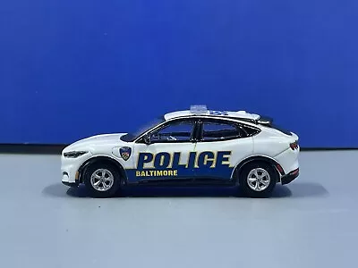 Custom 1/64 Greenlight Ford Mustang Mach E Police Baltimore City Maryland • $27