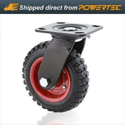 POWERTEC Wheel Swivel Heavy Duty Industrial Caster 8-inch Black (17051) • $31.27