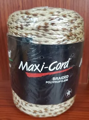 Maxi-Cord Braided Polypropylene 6mm 100YDS 91 Meters Brown/Tan Macrame • $14.99