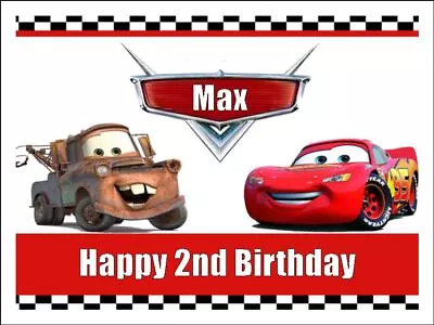 £10.69 • Buy LIGHTNING McQUEEN Cake Toppers Personalised Edible Icing Birthday Decoration #1