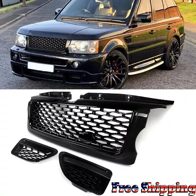 For 2006-09 Range Rover Sport Front Grille + Side Fender Air Vent Grill Set BLK • $117.99