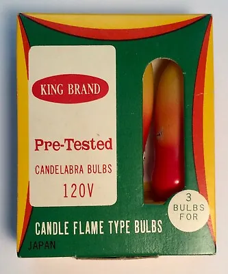 3 NEW Vintage King Brand Pre-Tested Candelabra Bulbs Candle Flame Type Bulbs • $5.85