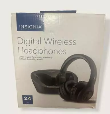 $25 • Buy Insignia Digital Wireless Over-The-Ear Headphones Black NS-WHP314