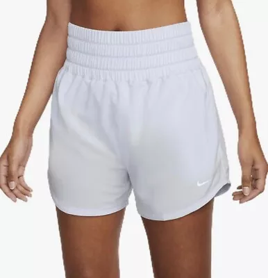 Size M - Nike One Women's Dri-FIT Ultra High Waisted Short 3” Brief Lined Blue • $31.99