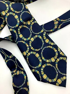 Gianni Versace Vintage '89 Bracelet Jewelry Tie Stones Rings Pattern Italy • $69.24