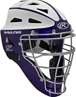 NWT Rawlings VELO Junior Fast Pitch Softball Catcher's Mask Purple White • $99.77