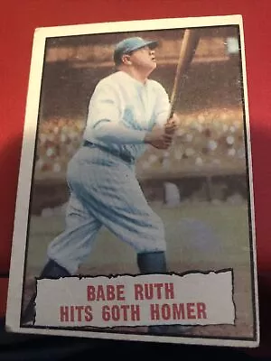 1961 Topps - Baseball Thrills #401 Babe Ruth • $32