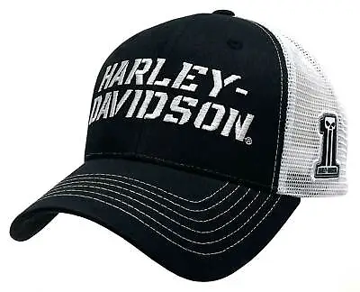 Harley-Davidson Men's Dark Grit H-D Snapback Colorblocked Mesh Trucker Hat • $36.95