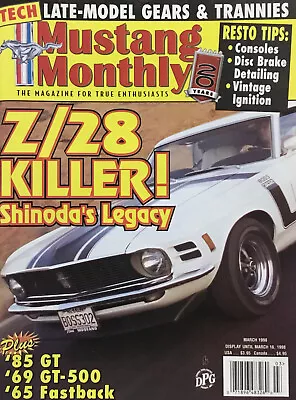 MUSTANG Monthly Magazine March 1998 - 1970 Boss 302 - 1969 Shelby GT500 • $7.99