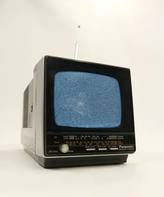 Vintage 1985 Panasonic TRG-513T 5  Black & White TV Television & Radio Portable • $55.18