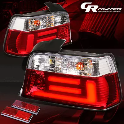 Pair Red/clear Lens 3d Led Tail Light Lh+rh For 1992-1998 E36 Bmw 3-series M3 • $155.88