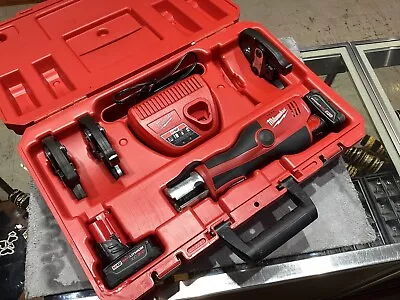 MILWAUKEE 2473-22 FORCE LOGIC M12 PRESS PRESSING CRIMP TOOL W/3 JAWS /See Images • $1548.98