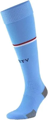 Manchester City Football Socks Home Puma  Adults Sizes Sky Blue 22/23 • £13.99