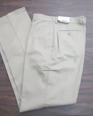 Men Pants Khaki Tan Chino  28 32 34 36 38 40 42 46 52 54 Flat Edwards 2577 NEW • $9.99