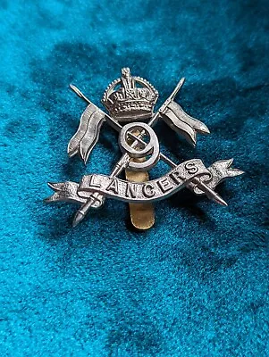 Genuine 9th Queen's Royal Lancer British Military Army Cap Badge With Slider  • £10