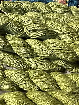 “Sawya” Yarn-made By Mirasol. Pima Cotton Alpaca & Silk #1822 Lime Green • $5.50