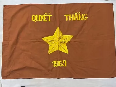 FLAG  VC Vietcong NVA NLF North VN Army Flag TO WIN In 1969 Year VIET CONG  A8 • $34