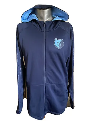 NBA Memphis Grizzlies Men Full Zip Fleece Sweatshirt Hoodie Size Large • $64.99