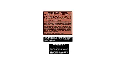 1986 HONDA CR 125 250 500 WARNING LABEL DECALS 4 Pcs. VINTAGE MOTOCROSS • $15.99