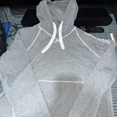 Emporio Armani EA7 Mens Hoodie Grey Size Large Excellent Condition • £25