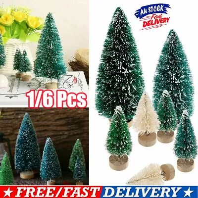 1/6 Pcs Diy Christmas Tree Small Pine Tree Mini Trees Christmas Decoration VH • $7.81
