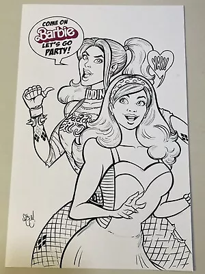 Harley Quinn Barbie Chris McJunkin 11x17 Illustration Original Art DISCOUNTED! • $934.13