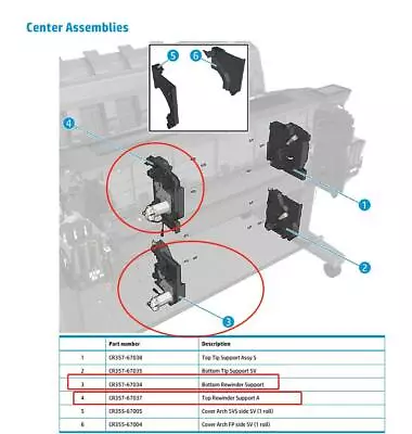 $120 • Buy Rewinder Support Motor CR357-67034 CR357-67037 For HP DJ T920 T930 T1500 T2500