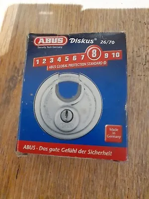 Abus Diskus 26/70 Padlock Brand New Made In Germany  • £22.95
