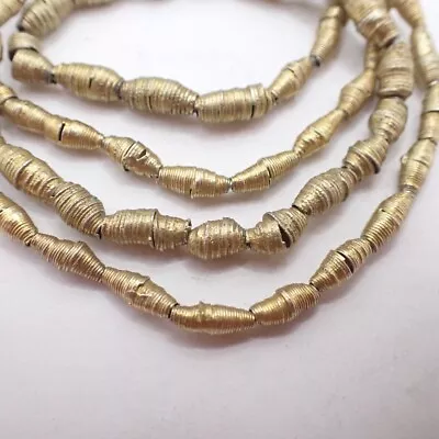 22  Strand Unique Wound Handmade African Metal Trade Beads Collection Old Spacer • $22