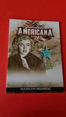 MARILYN MONROE WORN RELIC SWATCH CARD 2008 BASEBALL AMERICANA THREADS #d30/250 • $79.95