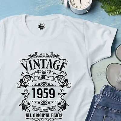 65th Birthday Gifts For Her 1959 All Original Parts Womens Ladies 65th T Shirt • £10.99