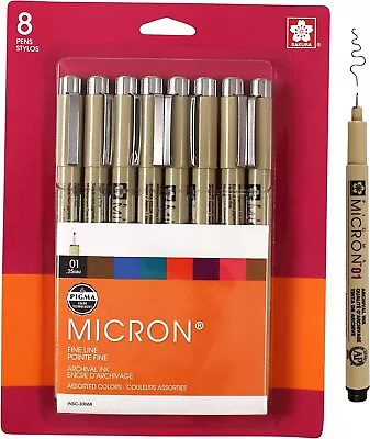 SAKURA Pigma Micron Pen Set 01 Multi Color Manga Basic 6 Pen Set • $12.99