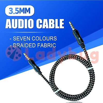 3.5mm Jack Audio Cable Male To Male AUX Cord For Car Phone - 1.5m/2m/3m Braided • $5.03