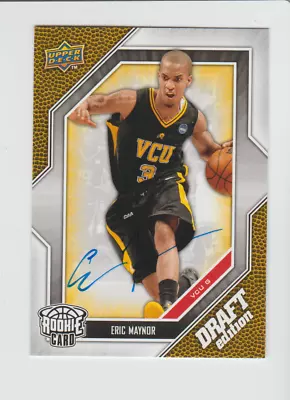 2009-10 Upper Deck Draft Edition #31 Autographed Eric Maynor RC VCU Rams • $1.99