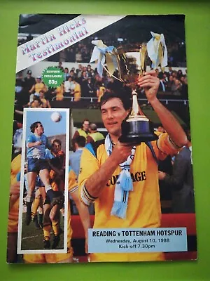 $2.47 • Buy Martin Hicks Reading V Tottenham Testimonial Football Programme. 10.8.1988