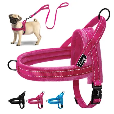 No Pull Front Leading Dog Harness Lead Reflective Strap Vest Adjustable Bulldog • $19.79