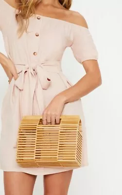 $39.99 • Buy C&C California Bamboo Women's NWT Handbag Purse Open Top Rectangle Shape Unique