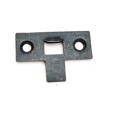 Vintage Door Lock Strike Plate Black Reclaim Salvage Extra Small 1.5  X 1.5  • $12