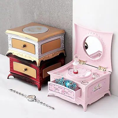 Drawer Style Ballerina Music Box Jewelry Storage Box Children • $28.10