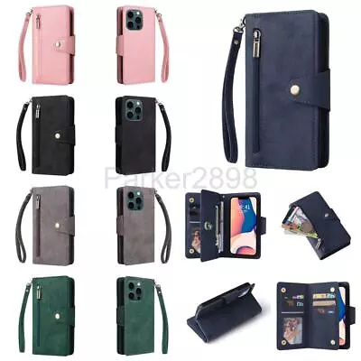 Case For IPhone 14 13 12 11 Pro Max XS XR 8 7 Plus SE2 Leather Card Coins Wallet • $30.79