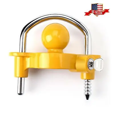 $18.88 • Buy Trailer Hitch Coupler Lock Out Ball Tongue Steel 1 7/8  2  2 5/16  With 2 Keys