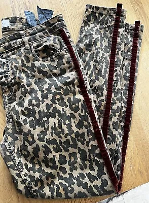 Ladies Zara Leopard Jeans - Size 12  • £3.99