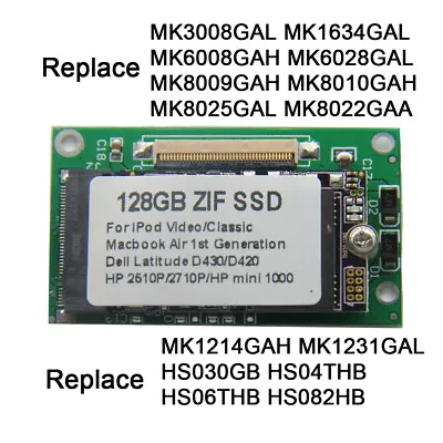 £36.51 • Buy 128GB ZIF SSD Upgrade MK8022GAA MK1231GAL MK1634GAL For IPod 6th 7th Gen Classic