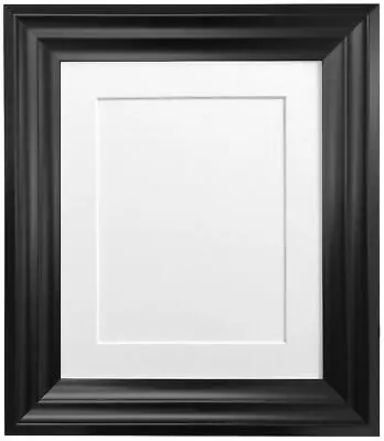 Firenza Matt Black Picture Photo Frames With Choice Of Acid Free Mount 50 X 35mm • £9.81