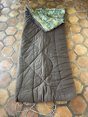 Vintage Coleman Backpacking Flannel Sleeping Bag Ducks Tent Camp USA 70x32 Wide • $79.95