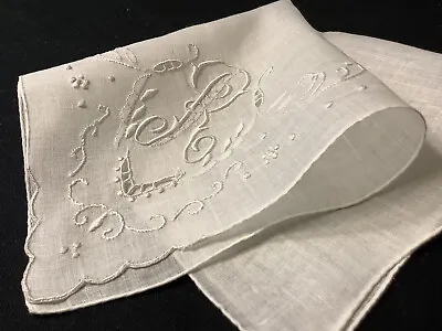 8813🌟Vintage C1930s Madeira Monogram “R” Wedding Handkerchief Heirloom Keepsake • $28.95
