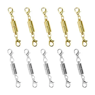 10 Pcs Gold & Silver Color Magnetic Lobster Clasp For Jewelry Necklace Bracelet • $7.99