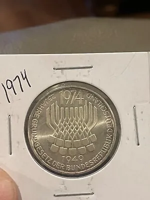 1974-F GERMANY Silver 5 Mark • $180
